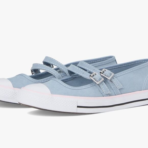 Converse Shoes - Converse All Star Dainty Mary Jane Sneakers- Wet Stone/Sugar Berry/White